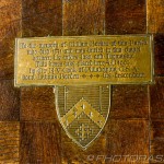 brass floor plaque