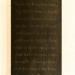 wall panel showing lords prayer