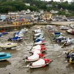 boats lined up in harbour