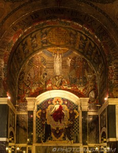 chapel of holy souls - mosaic above altar