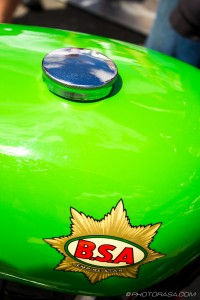green bsa moterbike tank