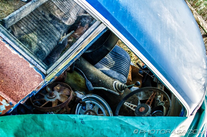 abandoned car interior