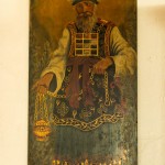 17th century painted panel of aaron