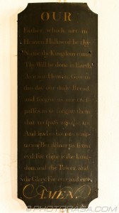 wall panel showing lords prayer