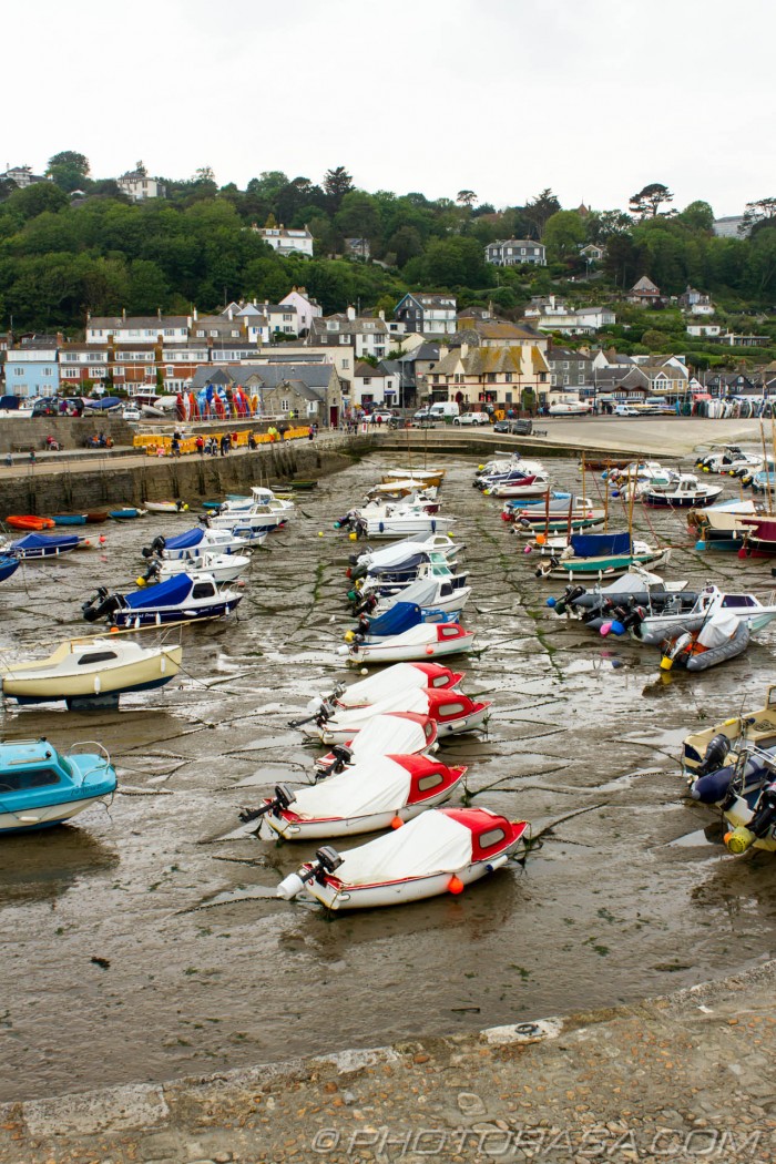 boats lined up in harbour