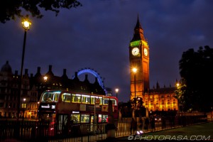 double decker bus and big ben from parliament square