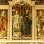 panels showing Augustine Gregory and other Saints