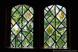 arts and crafts decorated stained windows