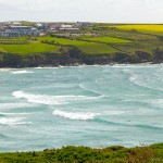 west pentire and mouth of river gannel from pentire peninsula