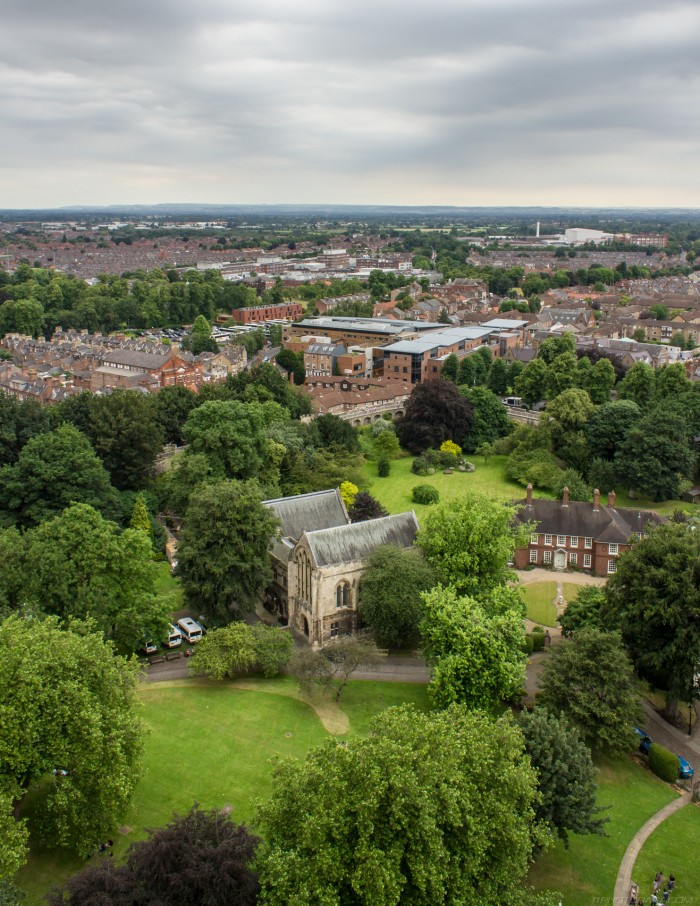cathedral grounds from yorkminster tower