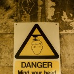 danger mind your head warning sign
