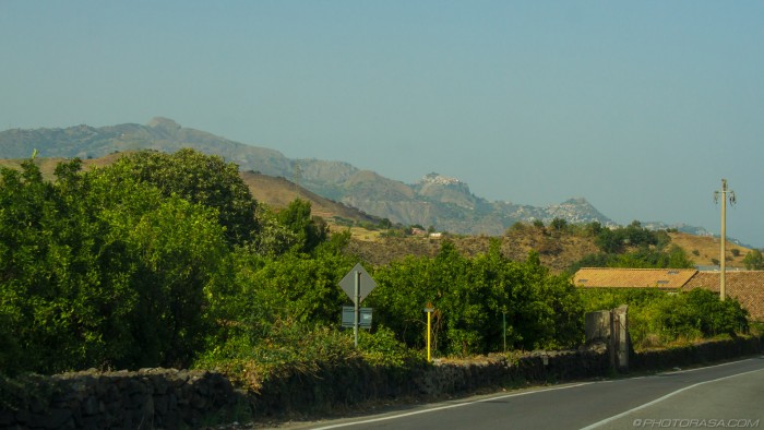 distant view of castiglione di sicilia