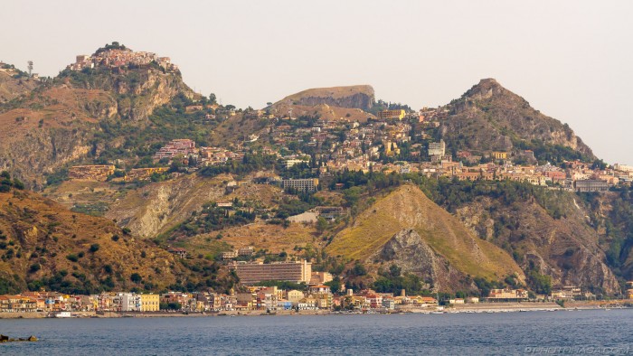 east sicily coast line at giardini naxos