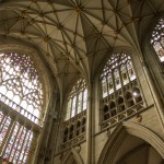 rose window and ceiling