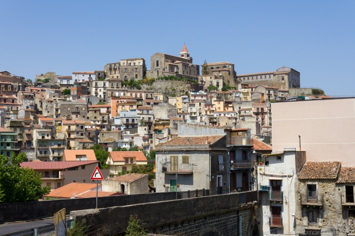 sicilian village on a hill