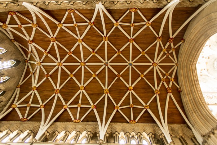 vaulted wooden cathedral ceiling