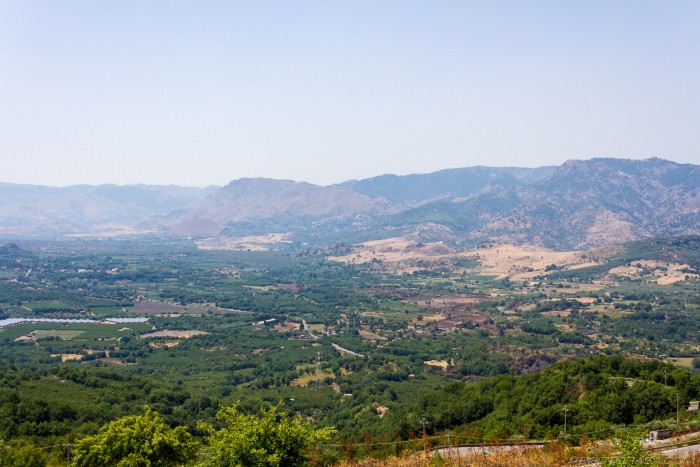 view of east sicily from castiglione di sicilia